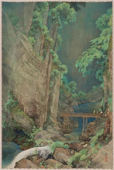 art oil painting reproduction of  Shoda Kakuyu Green Shade Ryokuin 1933 museum quality handmade