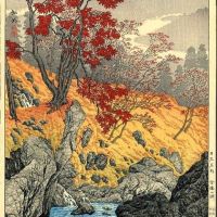 Shotei Takahashi Gamman Ga Fuchi In Nikko 1929