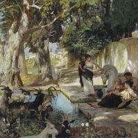 Siemiradzki Henryk At The Fountain Ca. 1890