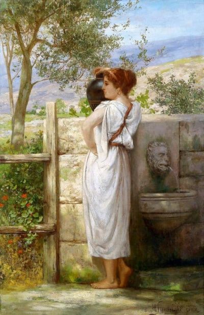 art oil painting reproduction of  Siemiradzki Henryk At The Well museum quality handmade