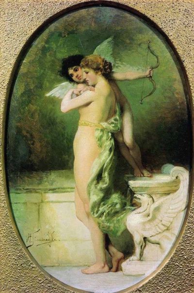 art oil painting reproduction of  Siemiradzki Henryk Beauty And Love 1894 museum quality handmade