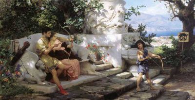 art oil painting reproduction of  Siemiradzki Henryk Dangerous Lesson 1886 museum quality handmade