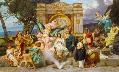 art oil painting reproduction of  Siemiradzki Henryk Parnassus 1900 museum quality handmade