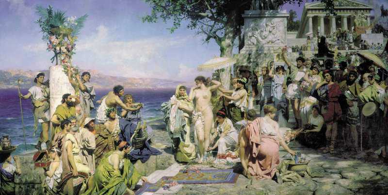 Siemiradzki Henryk Phryne On The Poseidon S Celebration In Eleusis 1889 museum quality