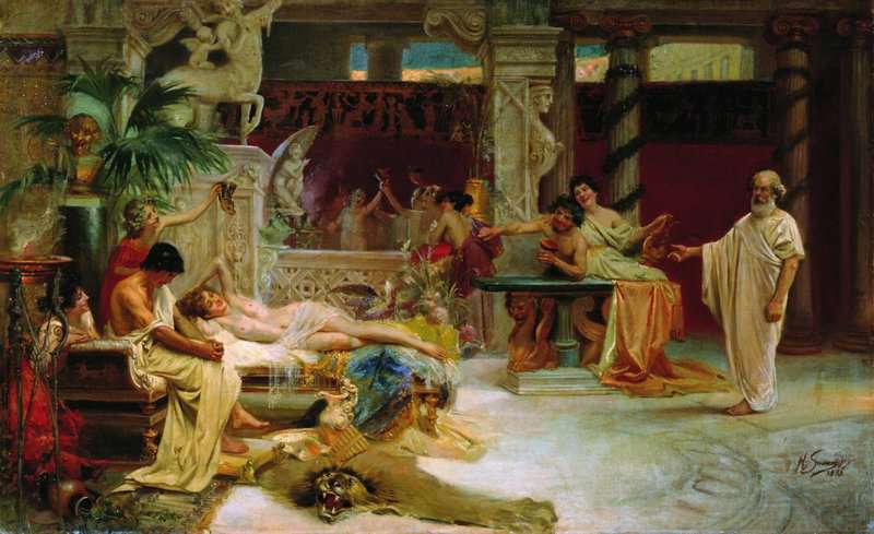 Siemiradzki Henryk Socrates Finds His Student Alcibiades With The Heterai 1875 museum quality