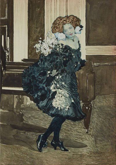 art oil painting reproduction of  Sigmund Walter Hampel Dancing Girl museum quality handmade