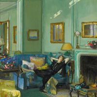 Sir John Lavery Mrs Osler Cannes 1929