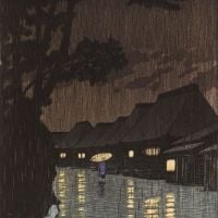 Sochu Kawese Hasui Rain At Maekawa 1932