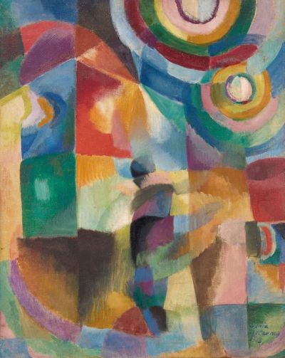 art oil painting reproduction of  Sonia Delaunay Prismes Electriques 1913 museum quality handmade
