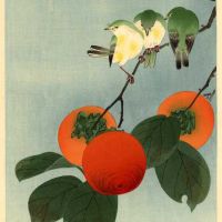 Soseki Komon Song Birds On Persimmon Bough
