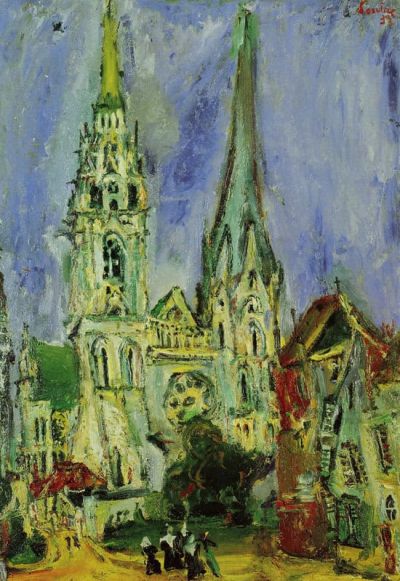 art oil painting reproduction of  Soutine Chartres Cathedral museum quality handmade