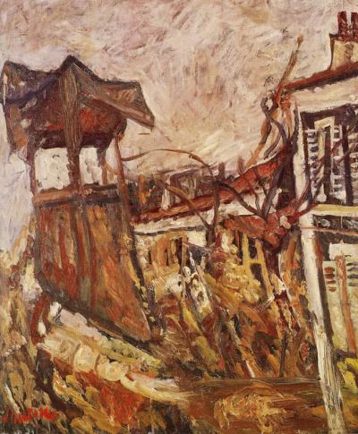 art oil painting reproduction of  Soutine Parisian Suburb museum quality handmade
