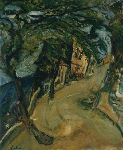 art oil painting reproduction of  Soutine The Road Up The Hill museum quality handmade