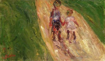 art oil painting reproduction of  Soutine Two Children On A Road museum quality handmade