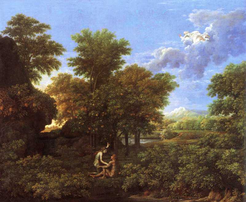 Spring The Earthly Paradise - Landscape By Nicolas Poussin museum quality
