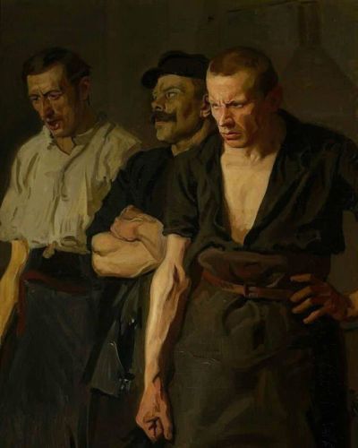 art oil painting reproduction of  Stanis Aw Lentz Strike 1910 museum quality handmade