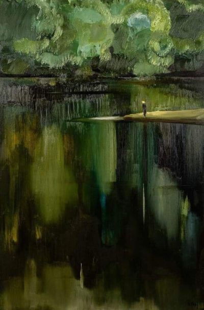 art oil painting reproduction of  Stanislaw Baj River Bug - 1953 museum quality handmade