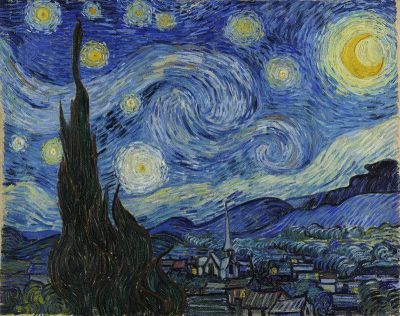 art oil painting reproduction of  Starry Night - Landscape By Vincent Van Gogh museum quality handmade