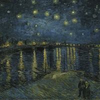 Starry Night Over The Rhone - Landscape By Vincent Van Gogh