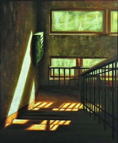 art oil painting reproduction of  Stepan Korotkov At The Staircase museum quality handmade