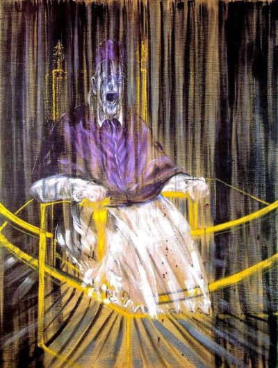 art oil painting reproduction of  Bacon - Study After Velazquez - Portrait Of Pope Innocent X By Francis Bacon museum quality handmade
