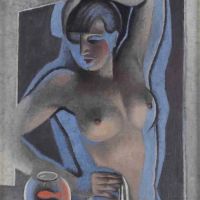 Metzinger - Suzanne Nude With A Gold Fish 1930 By Jean Metzinger artwork on canvas