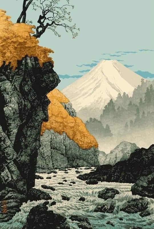 Takahashi Shotei Hiroshima At The Foot Of Mount Ashitaka 1932 museum quality