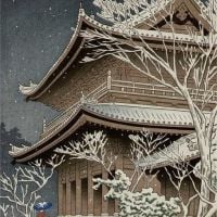 Takeji Asano Snow At Chioin Temple Kyoto 1953
