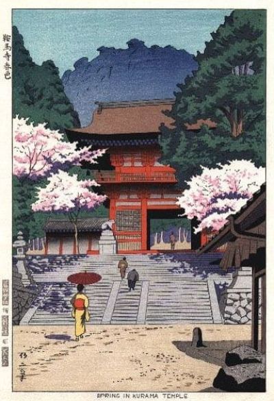 art oil painting reproduction of  Takeji Asano Spring At Kurama Temple 1953 museum quality handmade