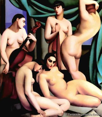 art oil painting reproduction of  Tamara De Lempicka Rythm Le Rythme museum quality handmade