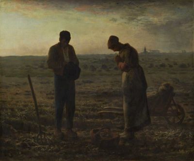 art oil painting reproduction of  The Angelus - Landscape By Jean-fran Ois Millet museum quality handmade