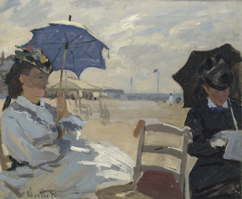 The Beach At Trouville - Landscape By Eugene Boudin museum quality