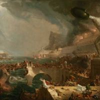 The Course Of The Empire - Destruction - Landscape By Thomas Cole