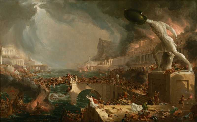 The Course Of The Empire - Destruction - Landscape By Thomas Cole museum quality