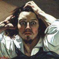 Courbet - The Desperate Man By Gustave Courbet artwork on canvas