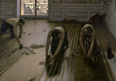 art oil painting reproduction of  The Floor Scrapers By Gustave Caillebotte museum quality handmade