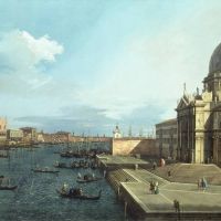 The Grand Canal And The Church Of The Salute - Landscape By Canaletto