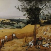The Harvesters - Landscape By Pieter Bruegel The Elder