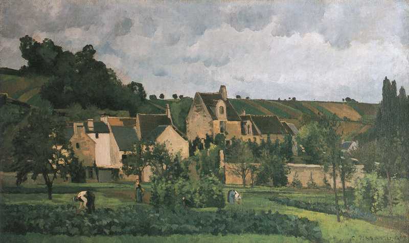 The Hermitage At Pontoise - Landscape By Camille Pissarro museum quality