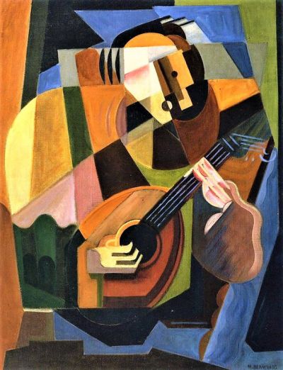 art oil painting reproduction of  The Lute Player Maria Blanchard - C.1918 museum quality handmade