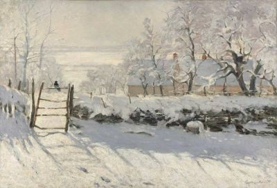 art oil painting reproduction of  The Magpie - Landscape By Claude Monet museum quality handmade