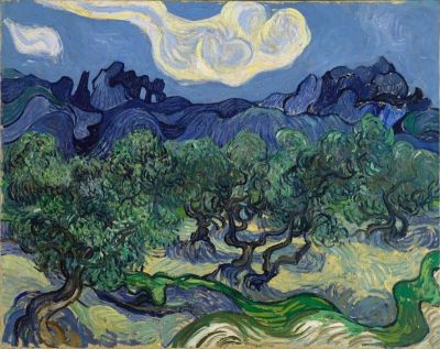 art oil painting reproduction of  The Oilve Trees - Landscape By Vincent Van Gogh museum quality handmade