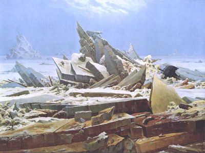 art oil painting reproduction of  The Sea Of Ice - Landscape By Caspar David Friedrich museum quality handmade