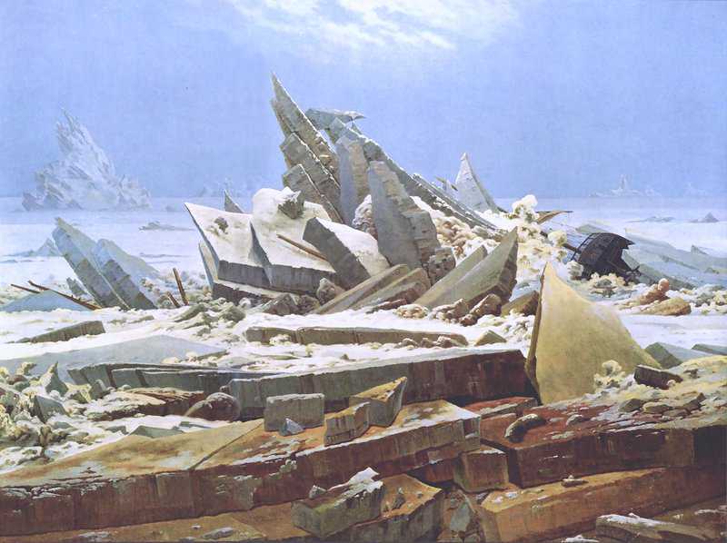 The Sea Of Ice - Landscape By Caspar David Friedrich museum quality