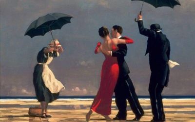 art oil painting reproduction of  Vettriano - The Singing Butler By Vettriano museum quality handmade