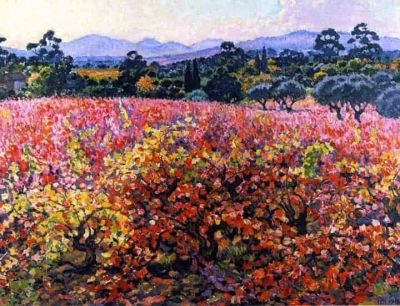 art oil painting reproduction of  Theo Van Rysselberghe Vines In October 1912 museum quality handmade