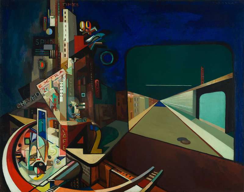 Theodore J. Roszak 42nd Street - Times Square - 1936 museum quality