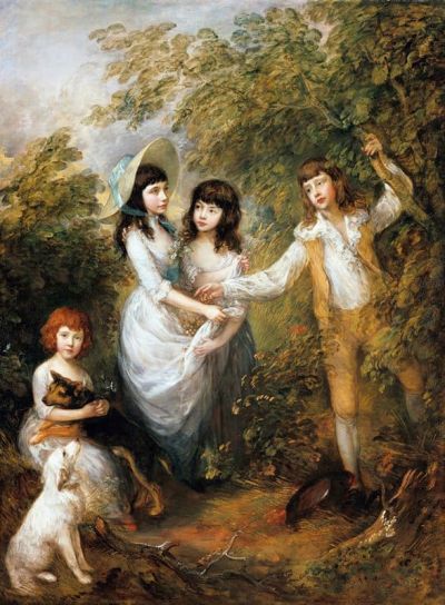 art oil painting reproduction of  Thomas Gainsborough The Marsham Children 1787 museum quality handmade