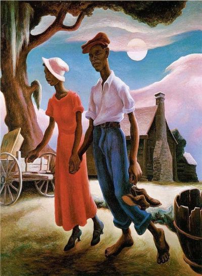 art oil painting reproduction of  Thomas Hart Benton Romance 1932 museum quality handmade