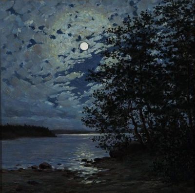 art oil painting reproduction of  Thure Sundell Moonlight museum quality handmade